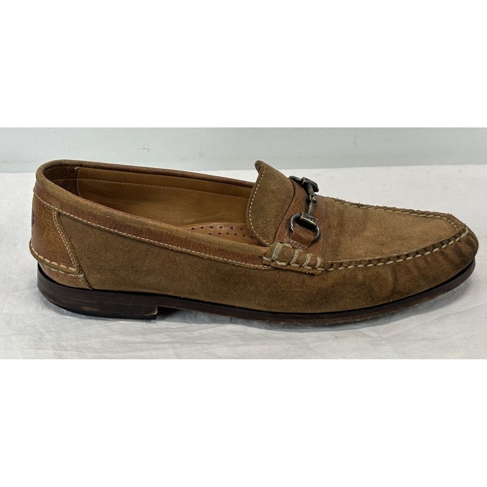 Martin Dingman 10.5M All American Suede Horse-Bit Loafers Brown Men's Shoes